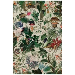 Menagerie of Extinct Animals Ivory Rectangle Teppich