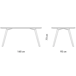 Meyer Medium Esstisch 160x92x73cm