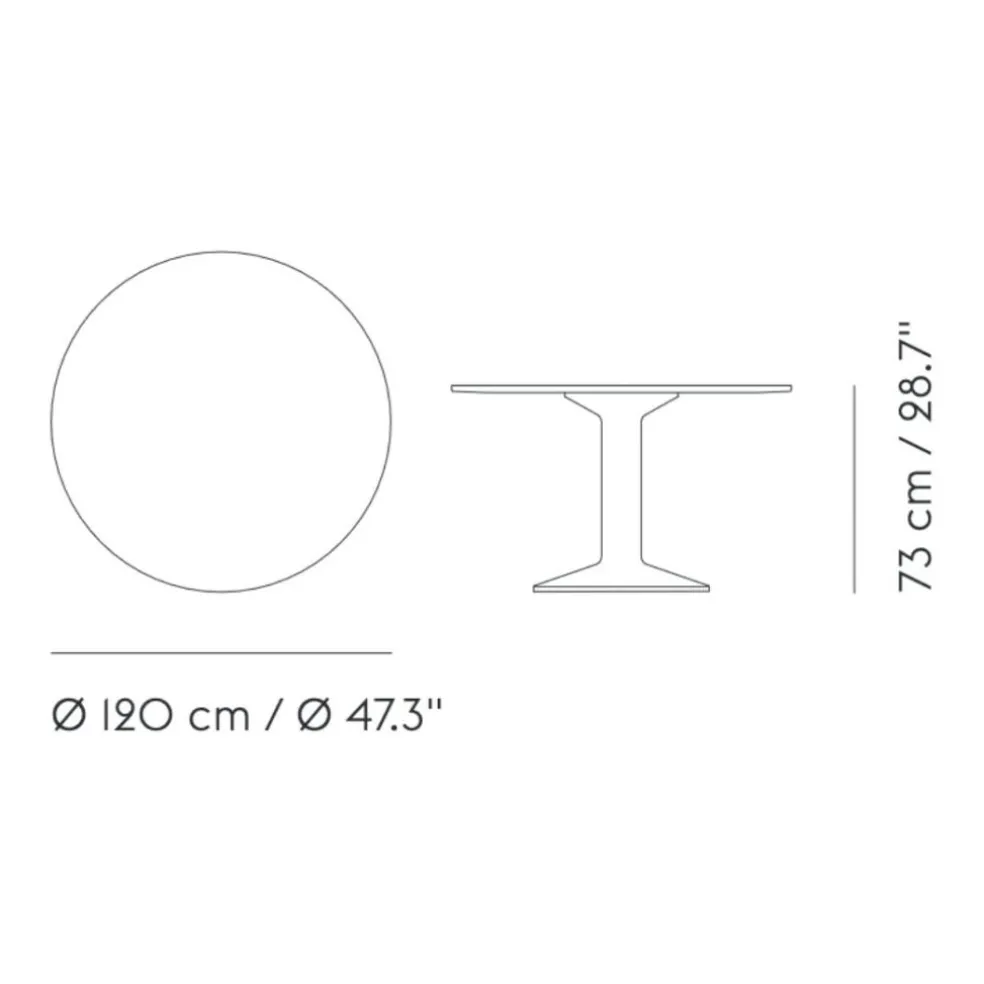 Midst Esstisch Ø120cm Eiche dunkel