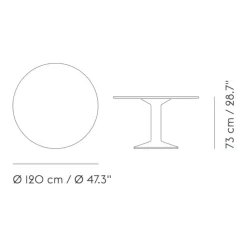 Midst Esstisch Ø120cm Eiche dunkel