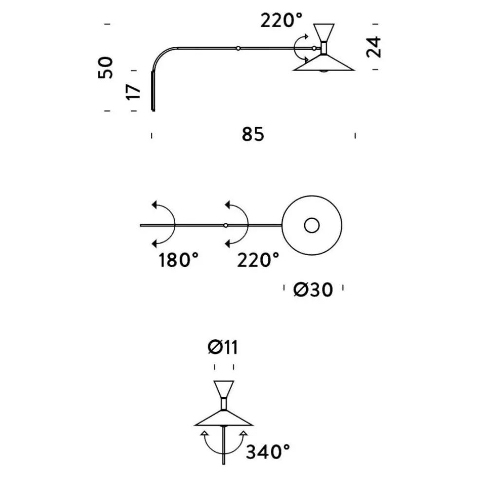 Mini Lampe de Marseille Wandleuchte