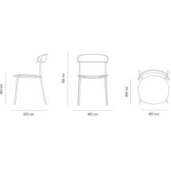 Missing Stuhl gepolstert