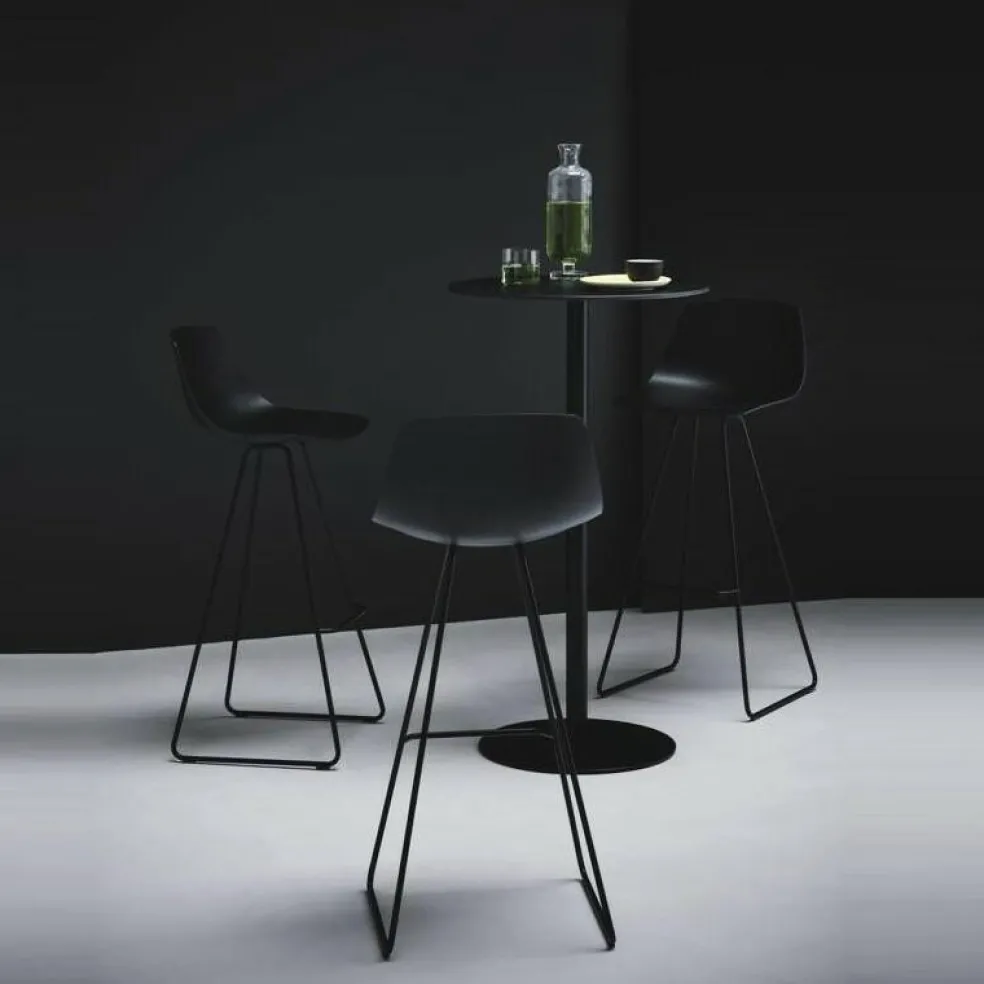 Miunn Barhocker Kufengestell schwarz H75