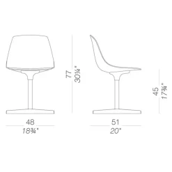 Miunn S162 Stuhl mit Sternfuß Schwarz