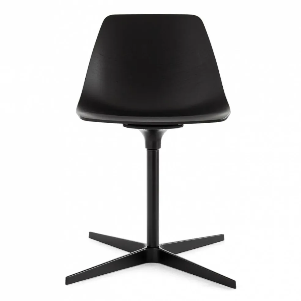 Miunn S162 Stuhl mit Sternfuß Schwarz