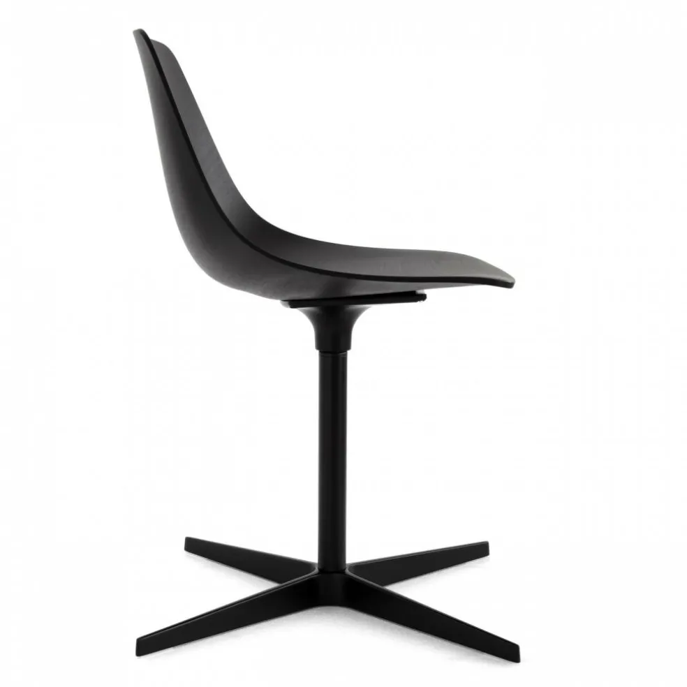 Miunn S162 Stuhl mit Sternfuß Schwarz