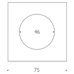 Moodmoon White SQ75 LED Wandleuchte