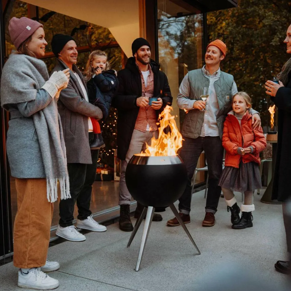 Moon 45 Feuerschale mit hohen Fuß