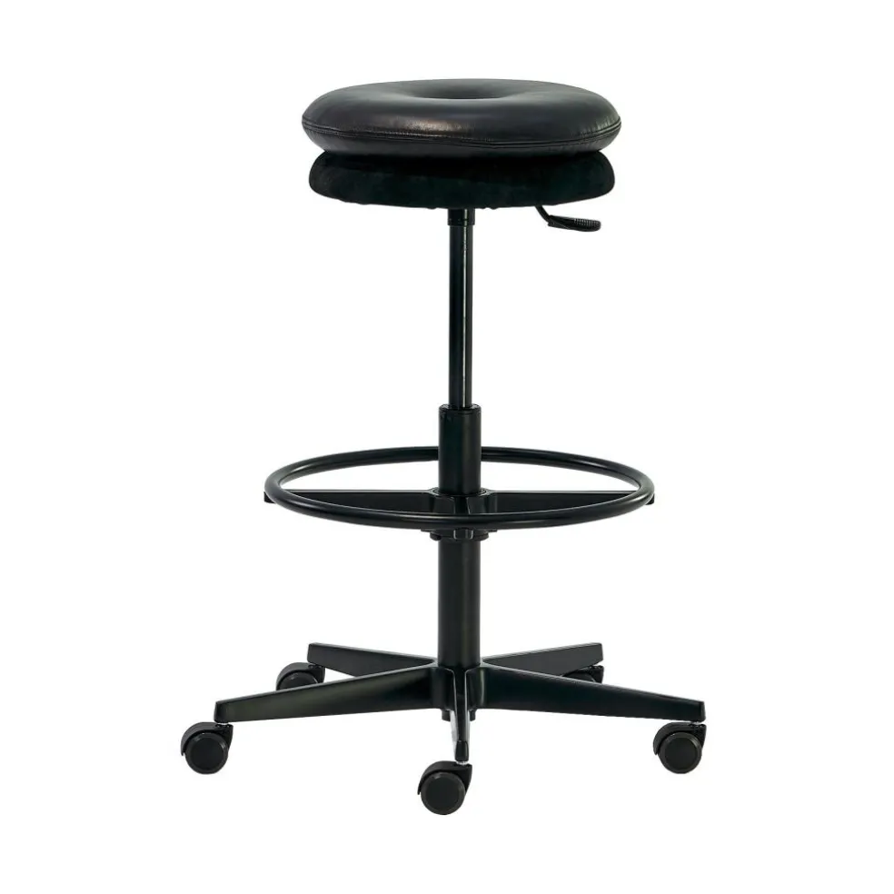 Mr. Round Drehhocker hoch höhenverstellbar Leder