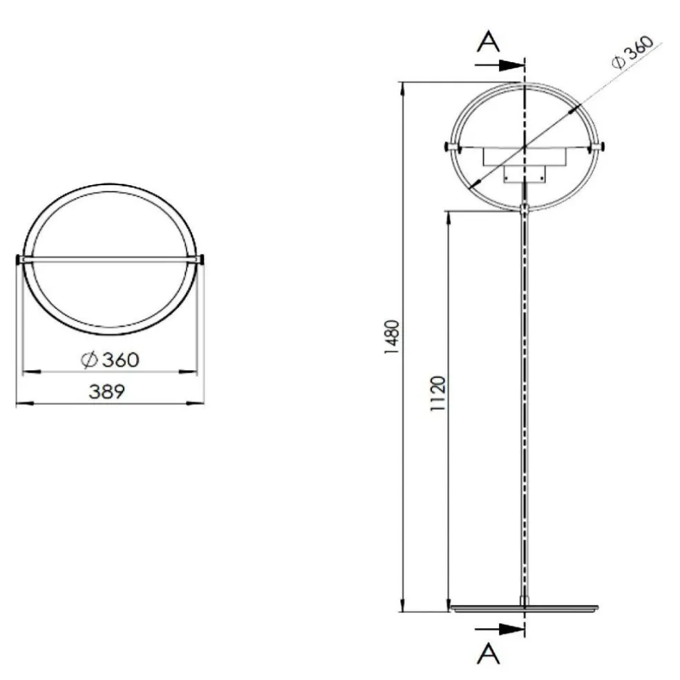Multi-Lite Stehleuchte Gestell Messing