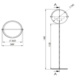 Multi-Lite Stehleuchte Gestell Chrom