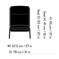 Muno LN17 Lounge Chair Gestell schwarz