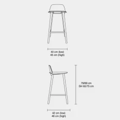 Muuto Nerd Barstuhl 65