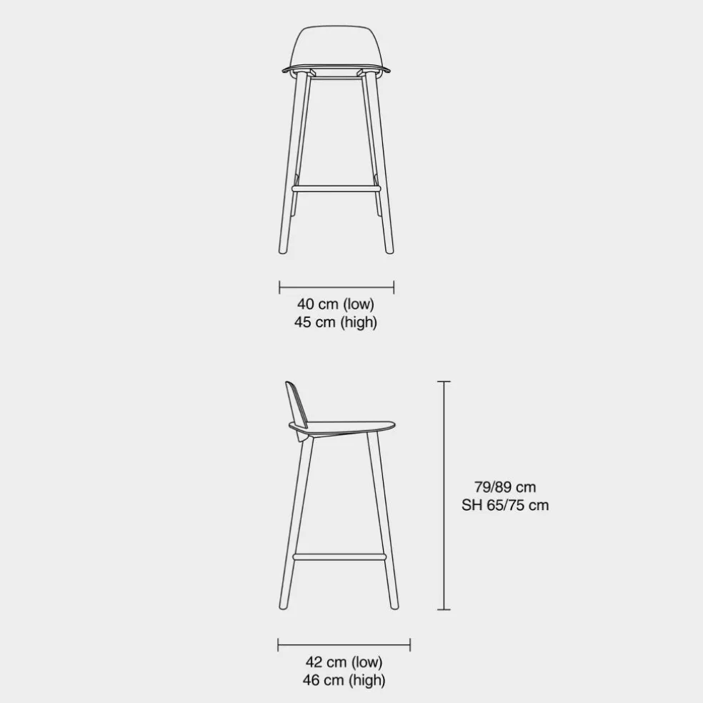 Muuto Nerd Barstuhl 65