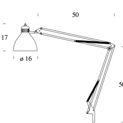 Naska Large Schreibtischleuchte mit Fuß