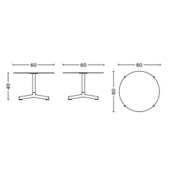 Neu Garten-Beistelltisch Ø60cm