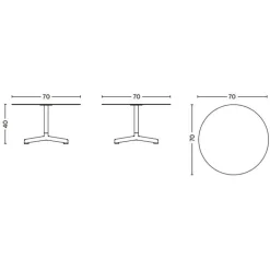 Neu Garten-Beistelltisch Ø70cm