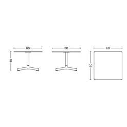 Neu Garten-Beistelltisch 60x60cm