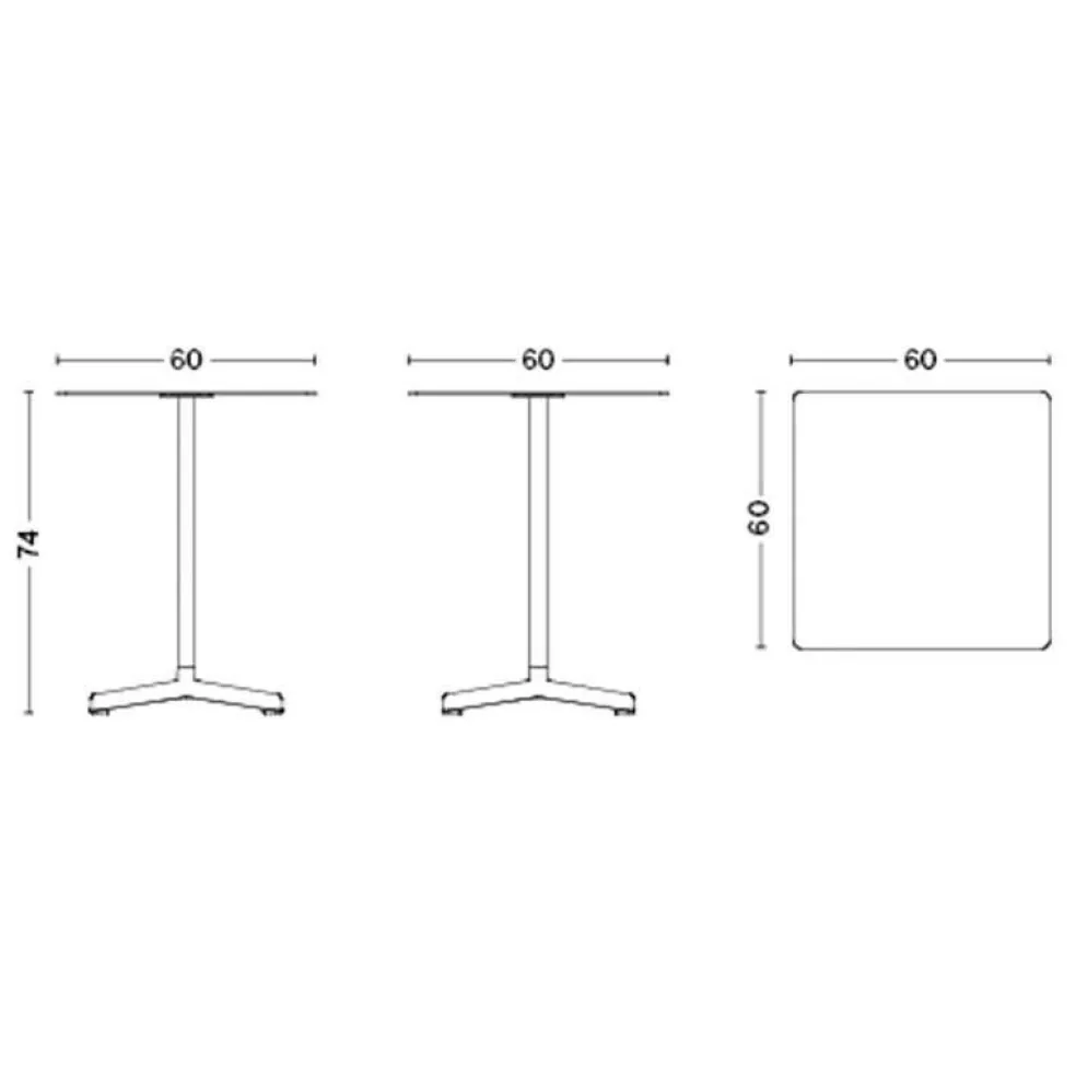 Neu Tisch quadratisch 60x60cm