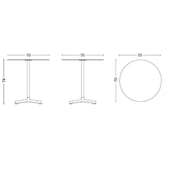 Neu Tisch rund Ø70cm