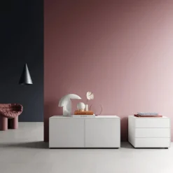 Nex Pur Box Nachttisch mit 3 Schubladen 60x50x48cm