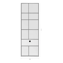 Nex Pur Regal mit Schubkasten 70x211.5x36cm