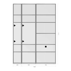 Nex Pur Regal/Regalwand 150x211,5x36cm