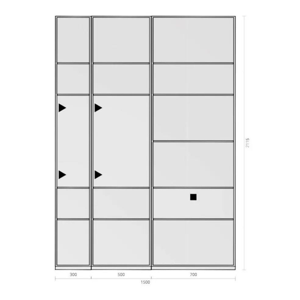 Nex Pur Regal/Regalwand 150x211,5x36cm