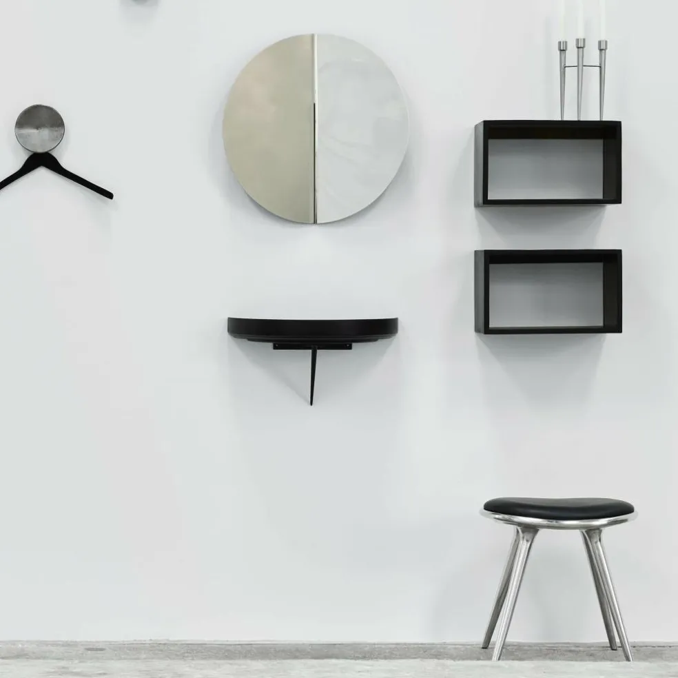 Niedriger Hocker Gestell Aluminium H 47cm