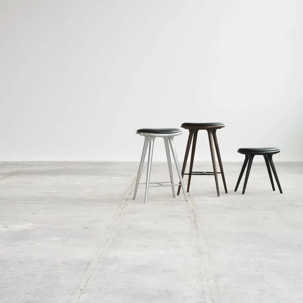 Niedriger Hocker Gestell Buche H 47cm