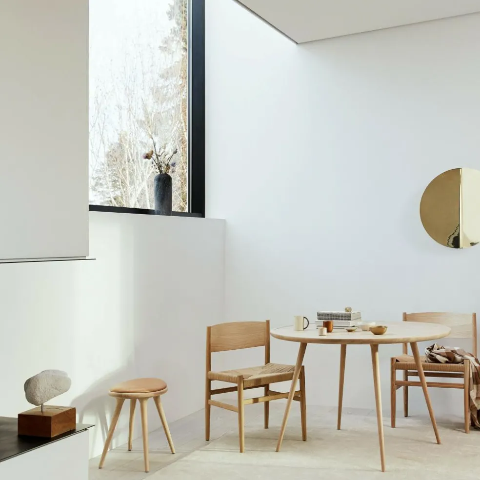 Niedriger Hocker Gestelll Eiche H 47cm