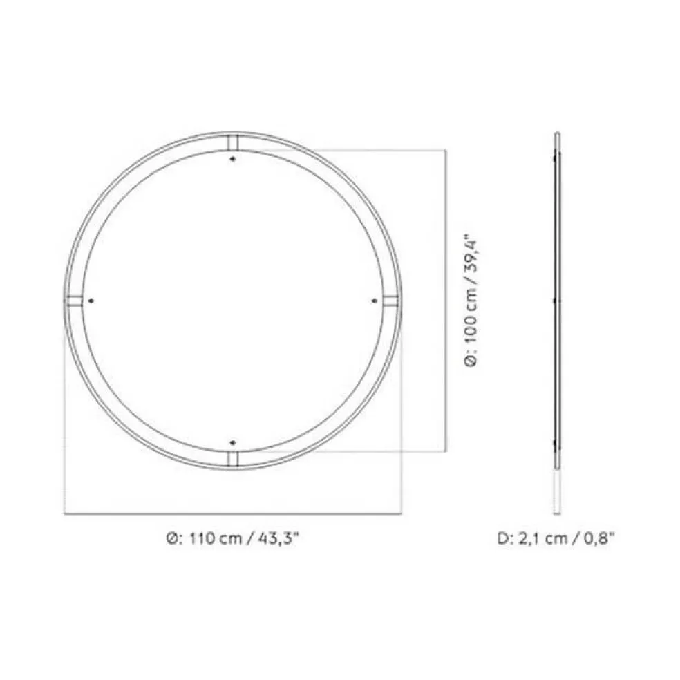 Nimbus Spiegel Ø 110cm