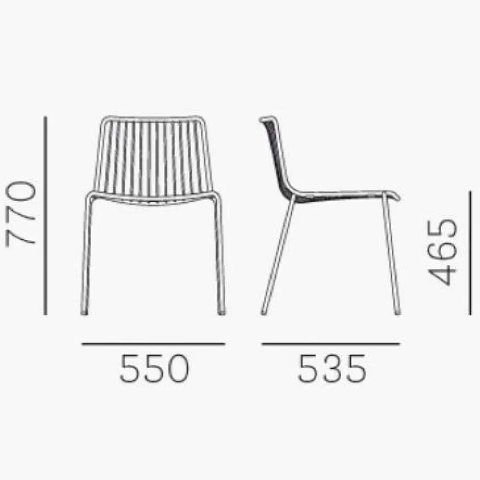 Nolita 3650 Gartenstuhl/ niedrige Rückenlehne