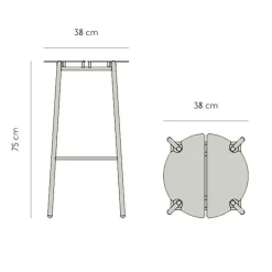 Novo Outdoor Barhocker H 75cm