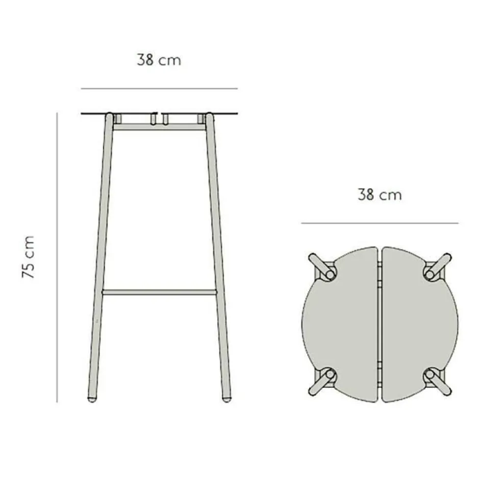 Novo Outdoor Barhocker H 75cm