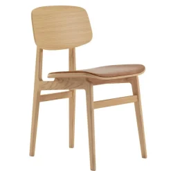 NY11 Dining Chair Leder Gestell Eiche Natur