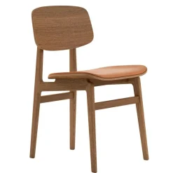 NY11 Dining Chair Leder Gestell Eiche geäuchert