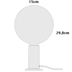 Oak Knuckle Tischleuchte + Sphere IV LED E27 8W Dim To Warm