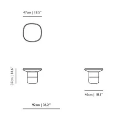 Obon Beistelltisch quadratisch hoch