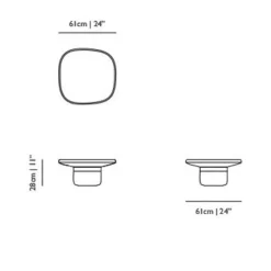 Obon Beistelltisch quadratisch niedrig