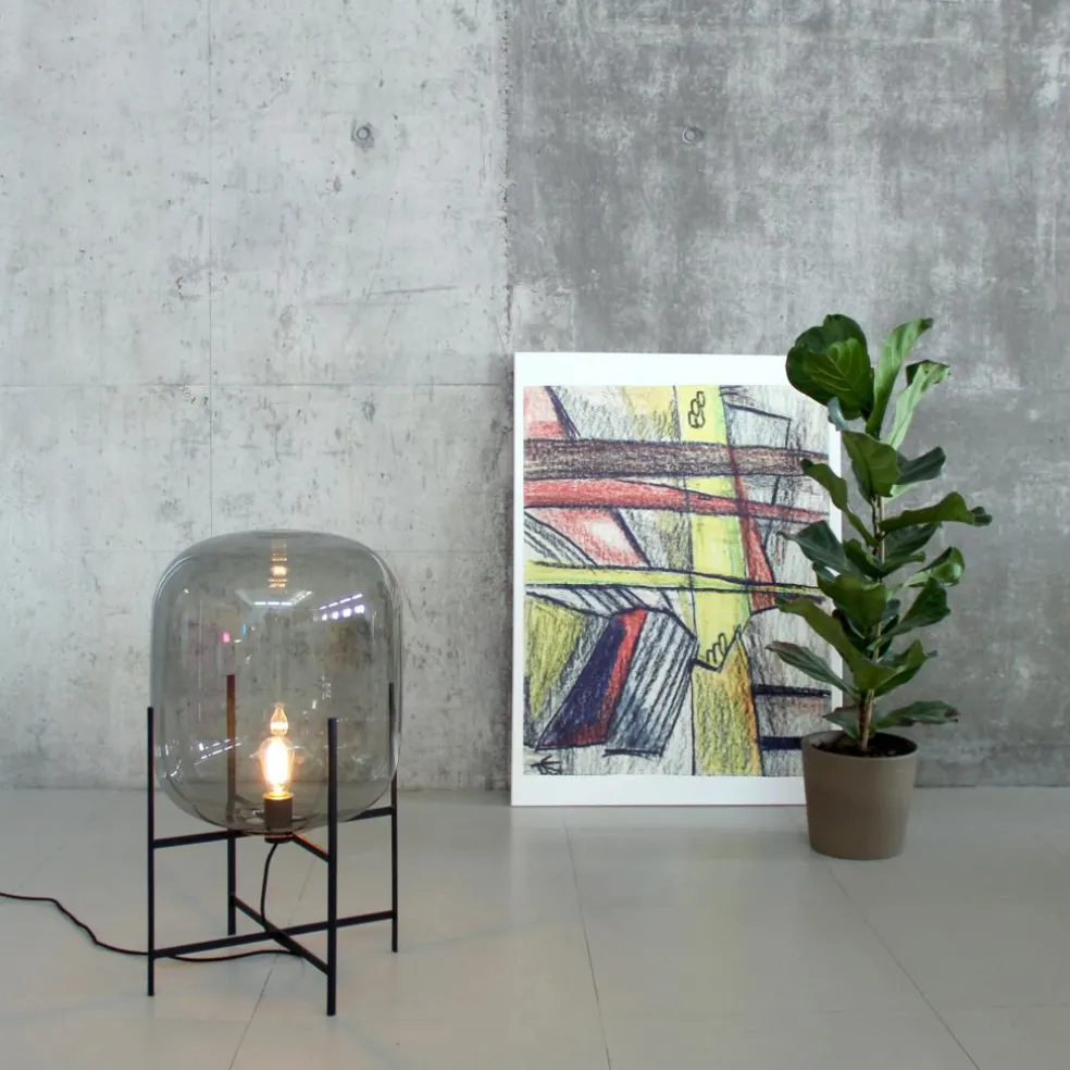 Oda Medium Stehleuchte Gestell schwarz