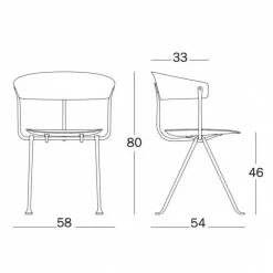 Officina Stuhl Gestell schwarz