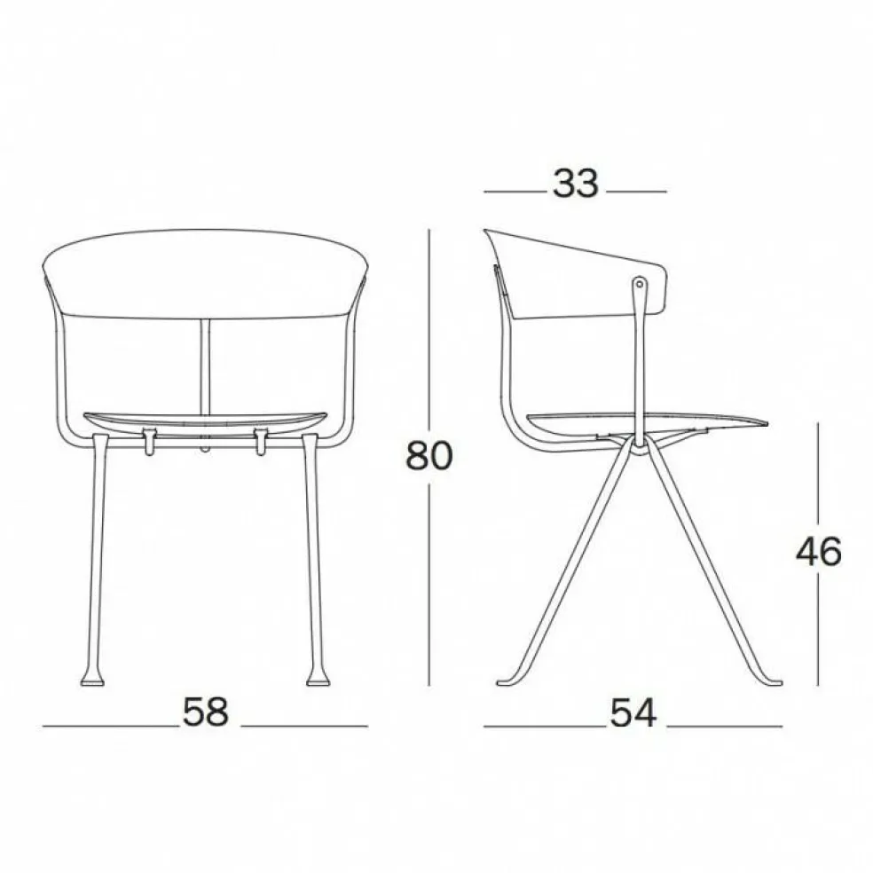 Officina Stuhl Gestell schwarz