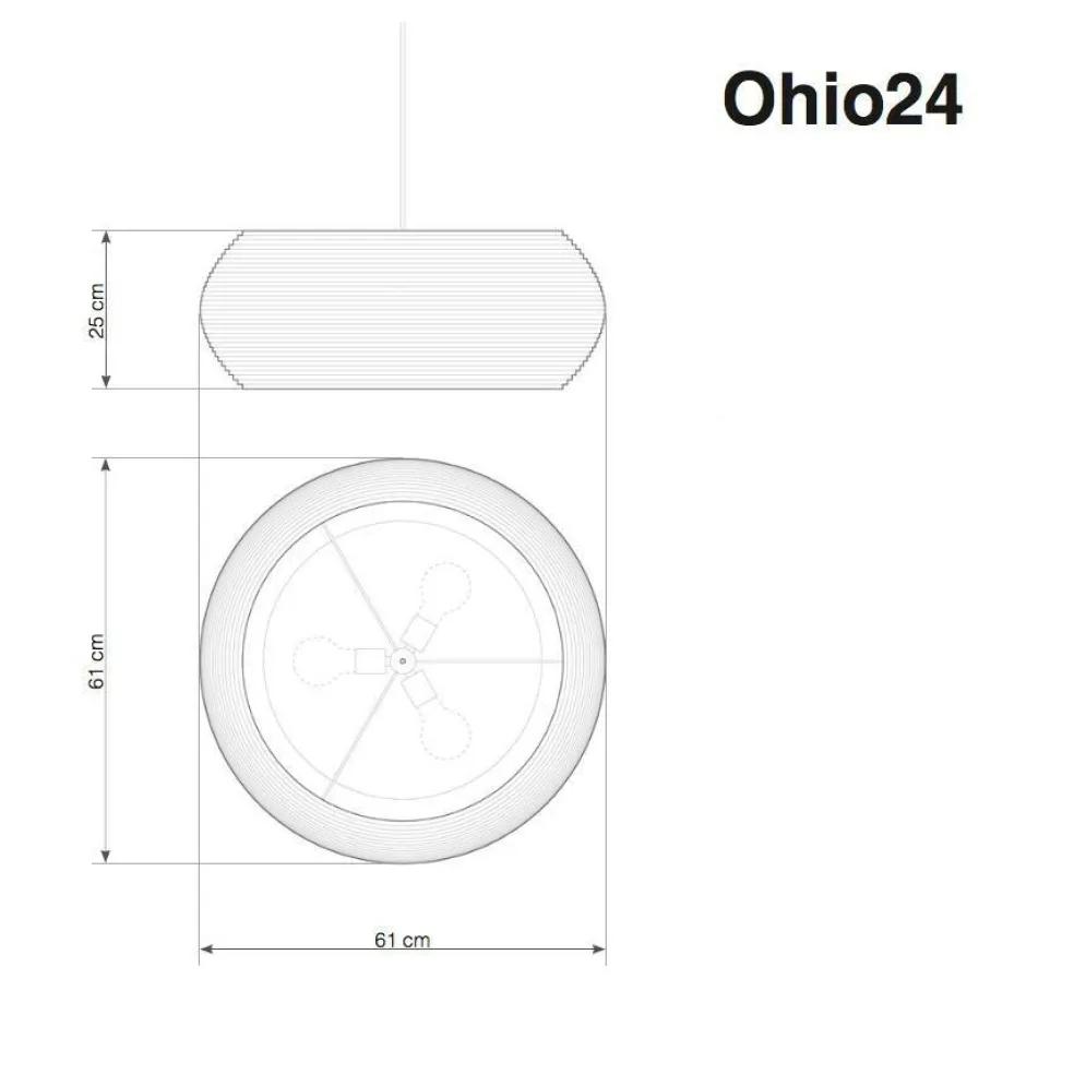 Ohio Pendelleuchte weiß
