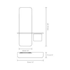 One More Look Wandspiegel mit Regal
