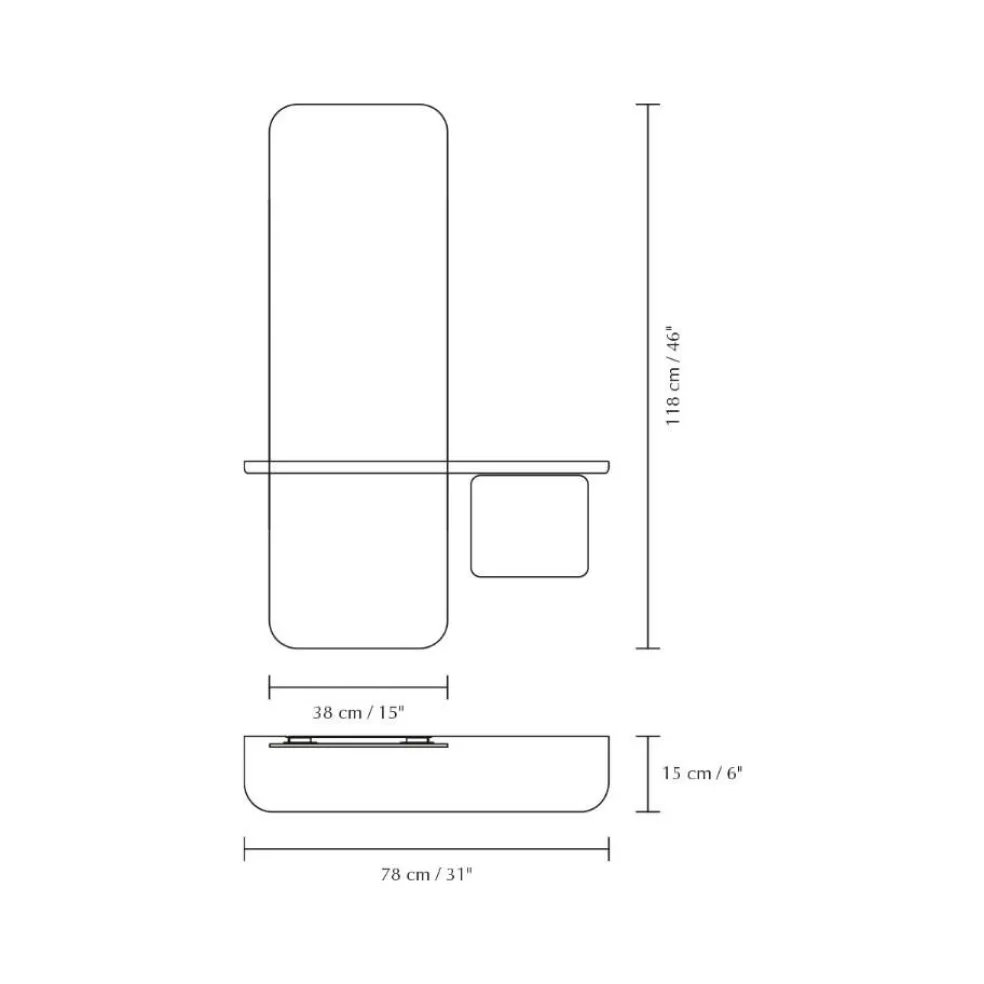 One More Look Wandspiegel mit Regal