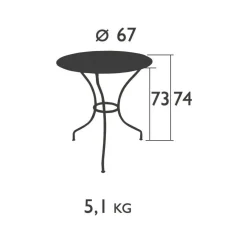 Opéra Gartentisch Ø 67cm