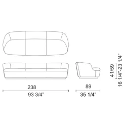 Orla 3-Sitzer Sofa