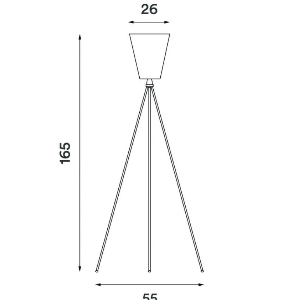 Oslo Wood Stehleuchte Gestell Hellgrau