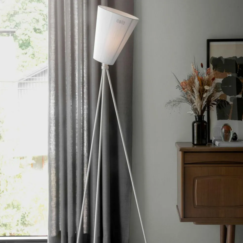 Oslo Wood Stehleuchte Gestell Weiß
